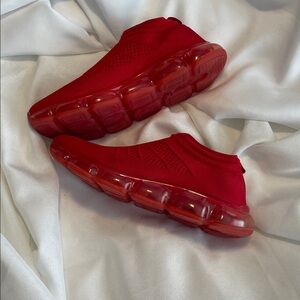 Vibrant Red Slip-On Sneakers